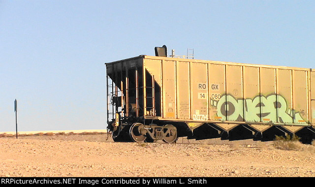 EB Empty Unit Open Hooper Car Frt at Erie NV -154